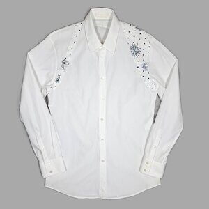 Alexander McQueen Mens Harness Shirt Button Up Front White XL Nautical Mermaid